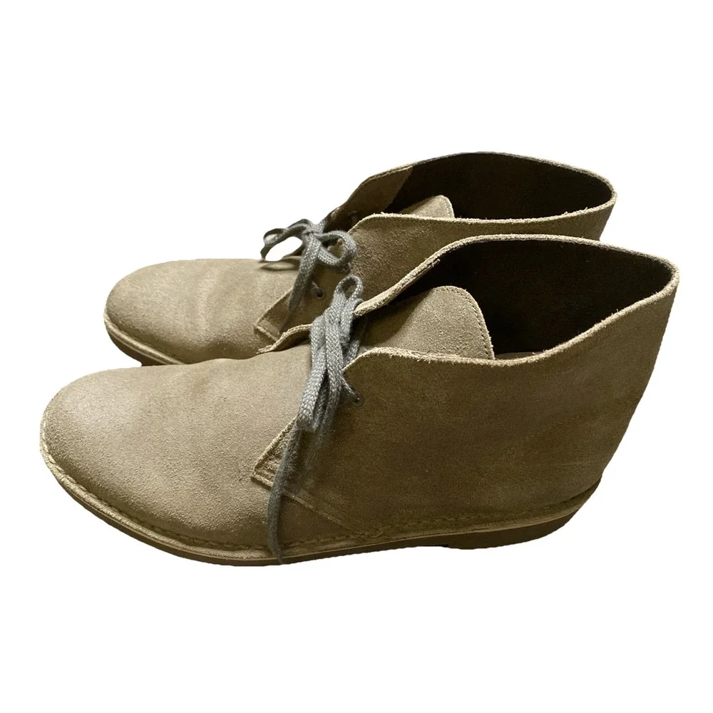 Clarks Bushacre Sand Suede Chukka Boots Men’s 11